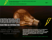 Tablet Screenshot of geronimoelectric.com